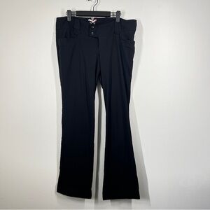 Torrid Size 12 Black Slacks. Pink Tie Waist. Boot Cut. Button Front.
